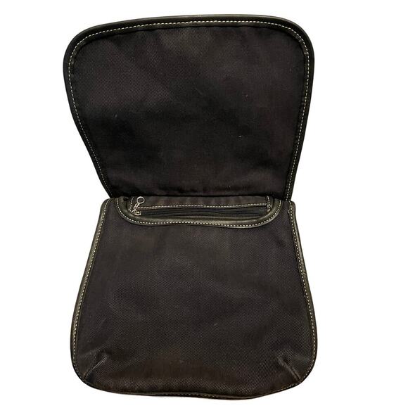 Vintage Coach 8114 USA Crossbody Bag | Hippie Black Canvas Denim & Leather, Rare - Picture 2 of 8